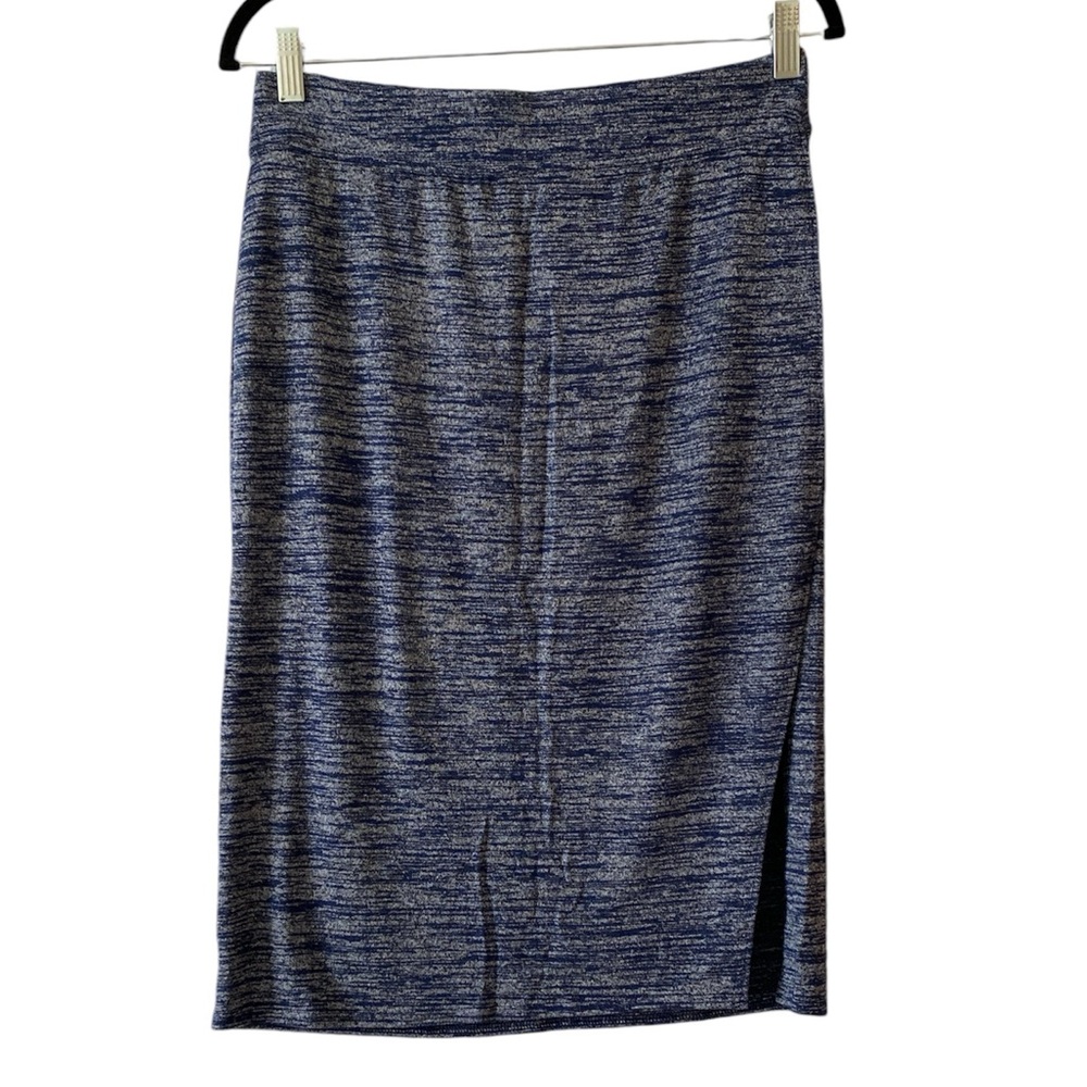 Gap Marled Midi Side Slit Skirt Blue Size Medium